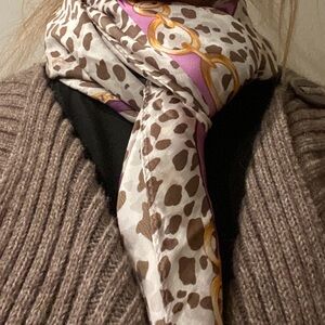 Elegant Brown and Purple Scarf